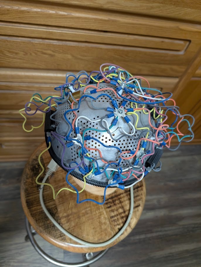 Fan-made Ghostbusters -like Colander Aura Hat