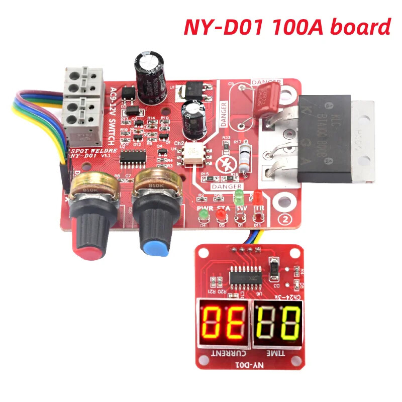 "NY-D01 Spot Welder Control Panel Kit 100A w/ Display AC110/220V"