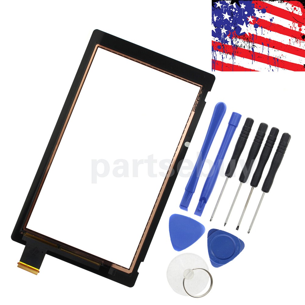 Touch Screen Digitizer Glass Replacement Part For Nintendo Switch Black New