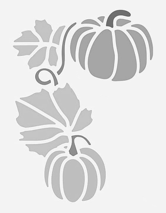6"x8" Clear Plastic Stencil - Pumpkin (MC273)