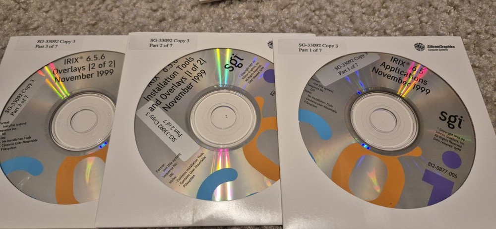 SGI Silicon Graphics IRIX Software Lot , Untested