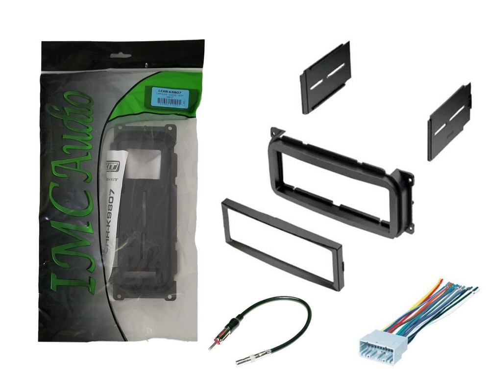 Dash Kit + Harness Antenna Mount Stereo Install Trim Single Din Aftermarket