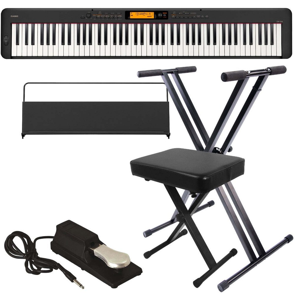 Casio CDP-S360 Compact Digital Piano - Black KEY ESSENTIALS BUNDLE