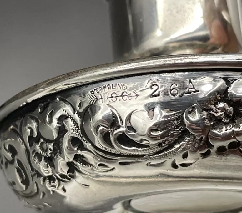Webster Sterling Silver Floral Repousse Chamberstick