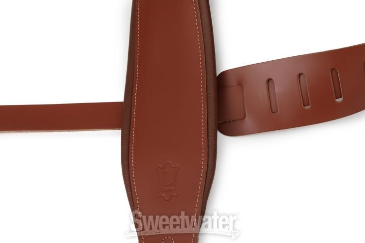Levy's Amped Leather Series Guitar Strap - Walnut Brown
