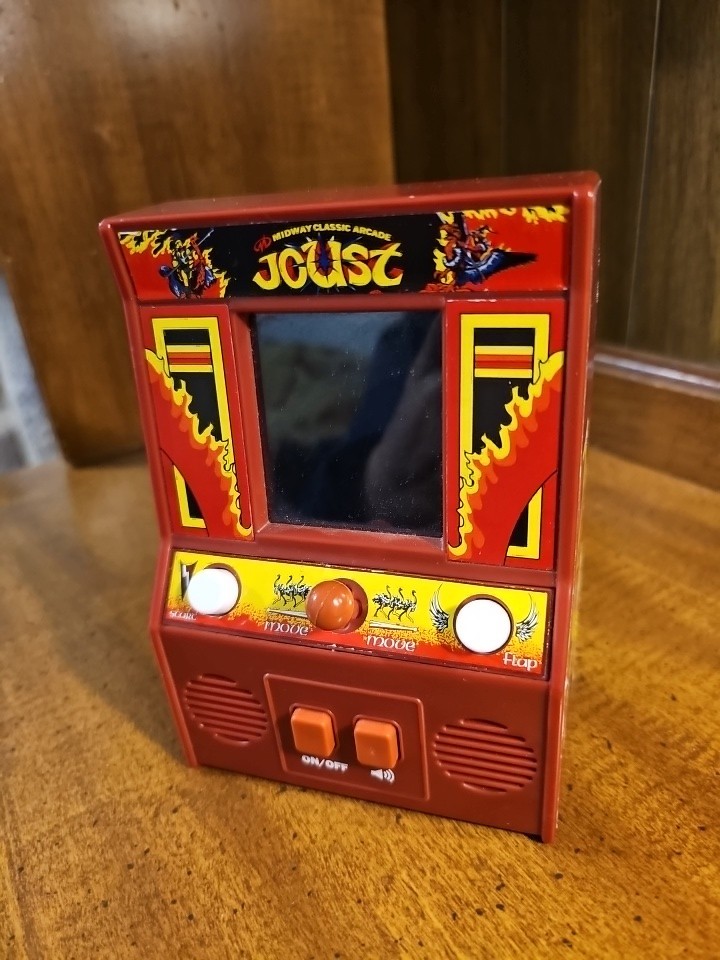 JOUST Midway Classic Arcade Mini  System Handheld Video Game RED WORKS TESTED
