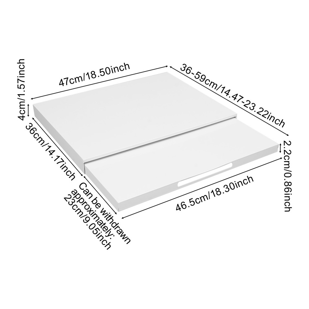 Microwave Stand with Pull-Out Shelf, Countertop Organizer for Compact Microwaves