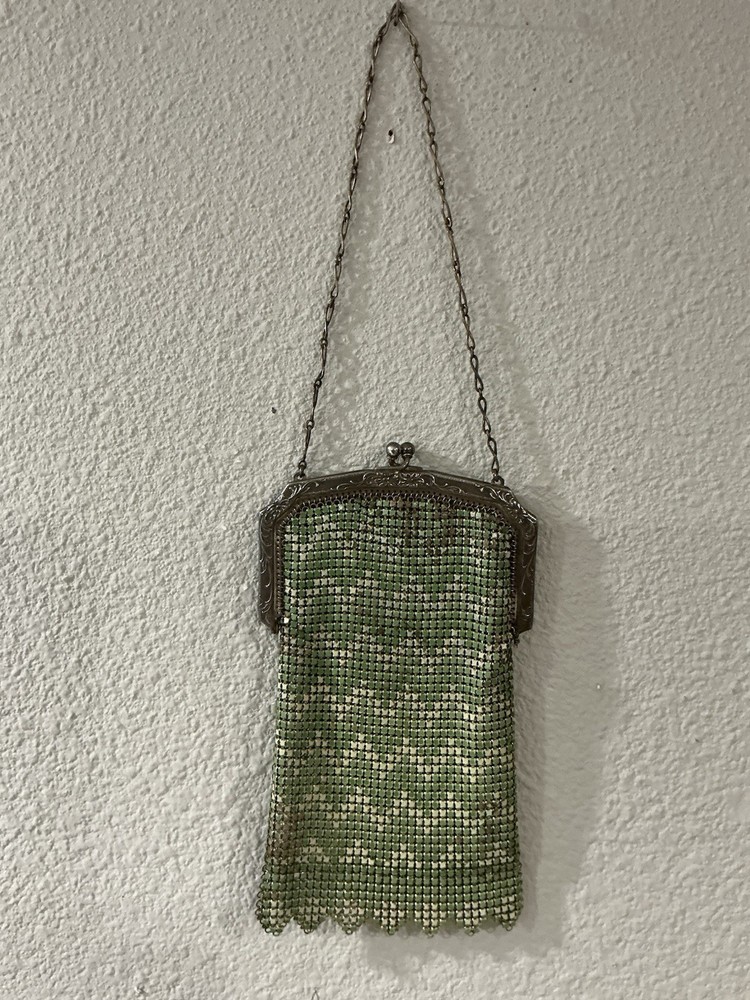 Vintage Silver And Beaded Purse