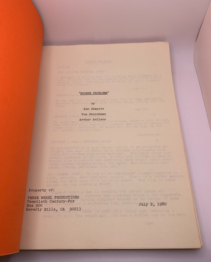 Original 1980 Modern Problems (1981) 20th Century Fox Chevy Chase Movie Script