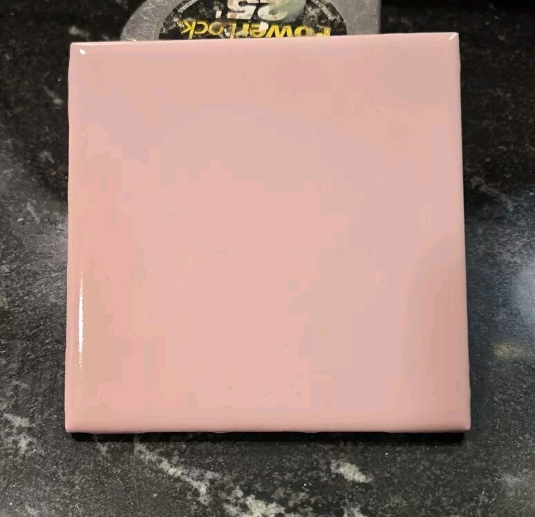 6 Pieces Vintage KY Pink Ceramic Tile 4 3/8