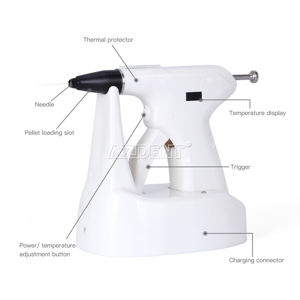 Dental Wireless Endo Obturation System Heated Pen Gutta Percha Gun+Needles Tips