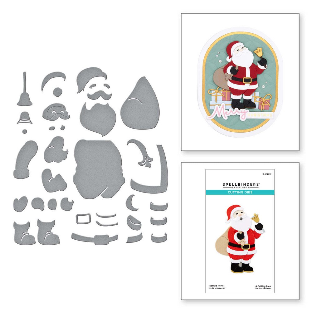 Spellbinders Etched Dies - Santa's Here!, S4-1289