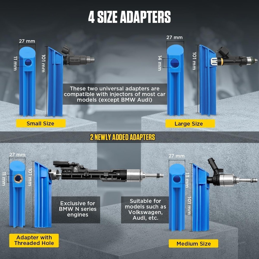 Fuel Injector Tester Cleaner Tool Kit 8 Pulse Modes 2 Fuel...