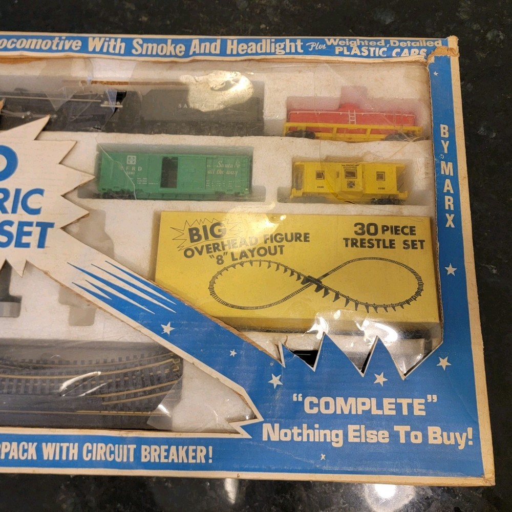 Marx Train Set Postwar Steam Freight HO Electric Train Set #79537