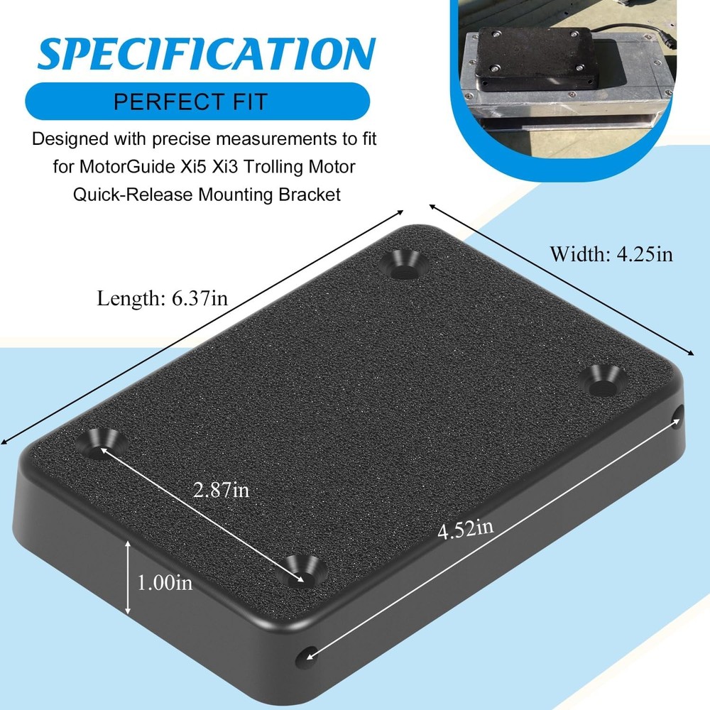 For MotorGuide Xi5 Xi3 Trolling Motor Quick-Release Bracket 2371966 Inner Plate