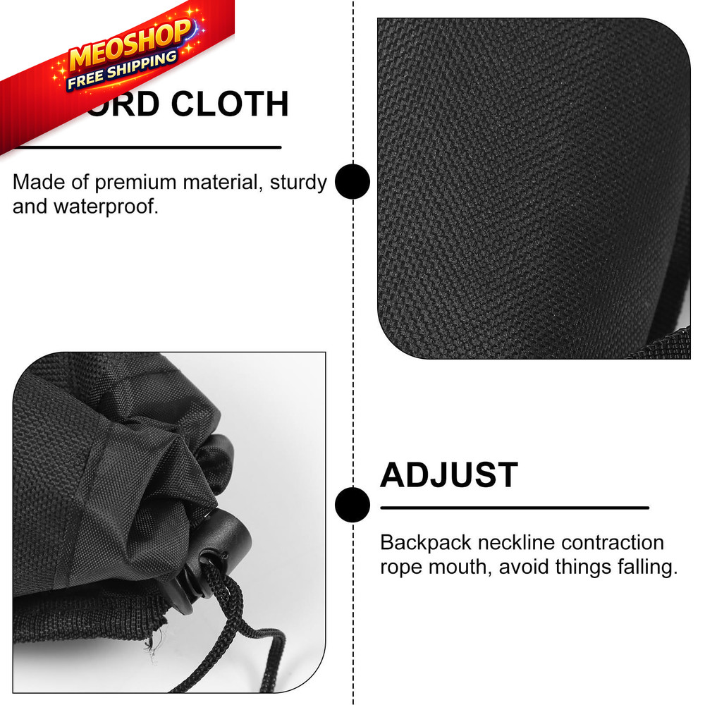Kisangel Waterproof Foldable Walking Stick Bag Adjustable Strap medium, Black