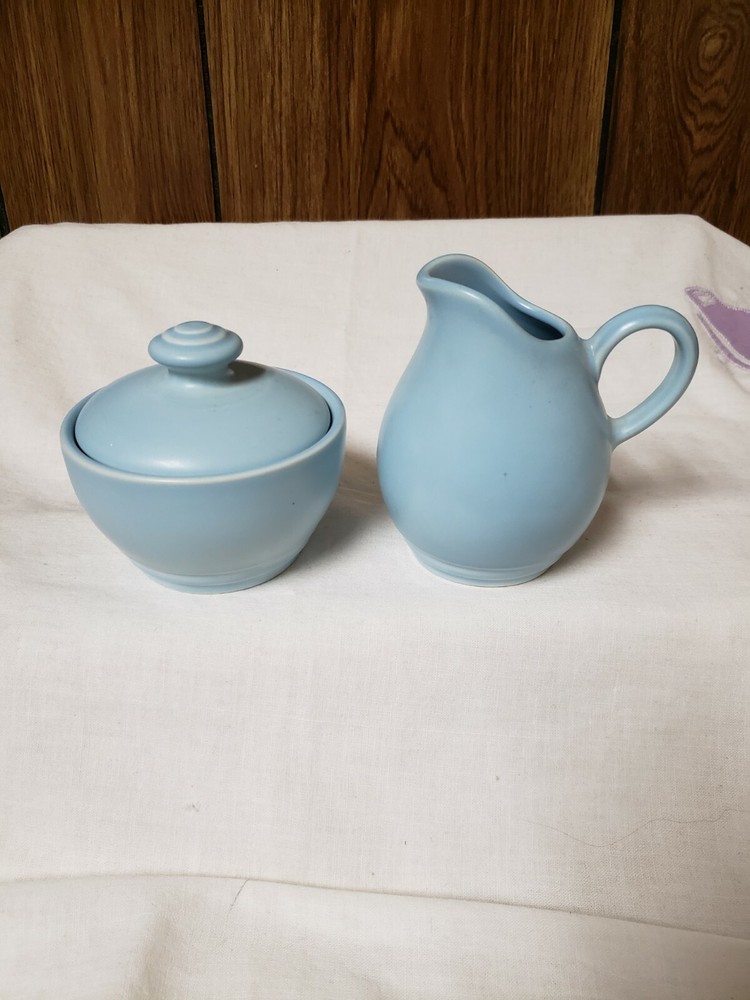 Pfaltzgraff Terrace Blue Creamer Sugar & Lid