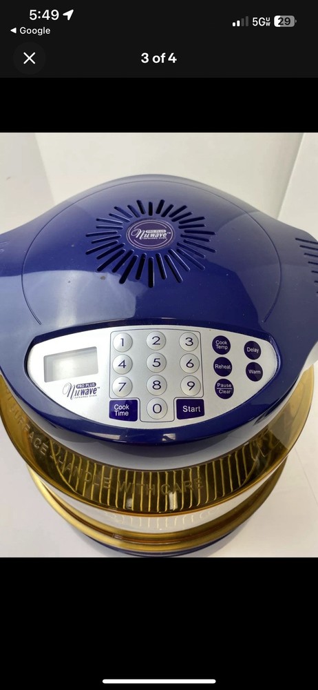NUWAVE Blue Infrared Oven Pro Plus Model 20614 Kitchen Cooking System Extender