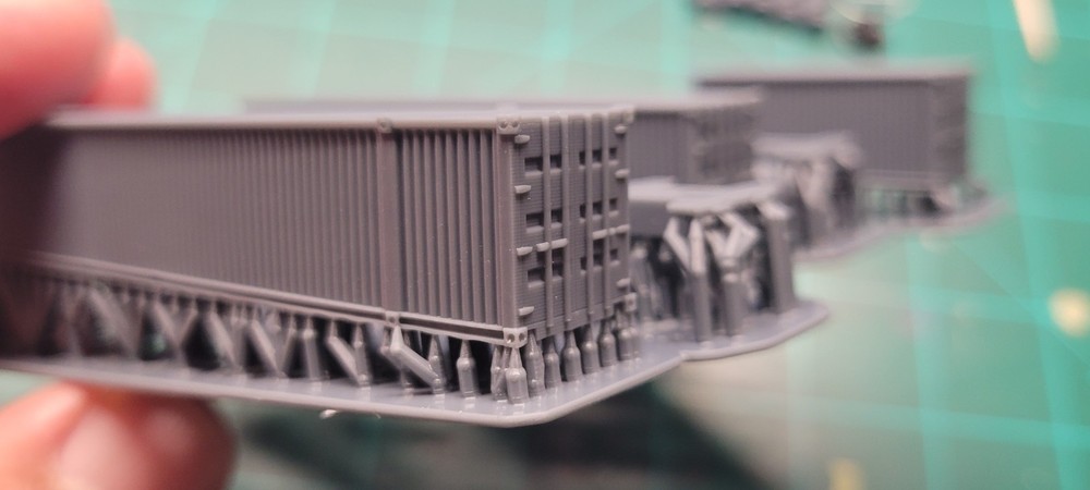 N Scale 3D Resin Printed Intermodal Sample Pack in HIGH DEFINITION on Supports