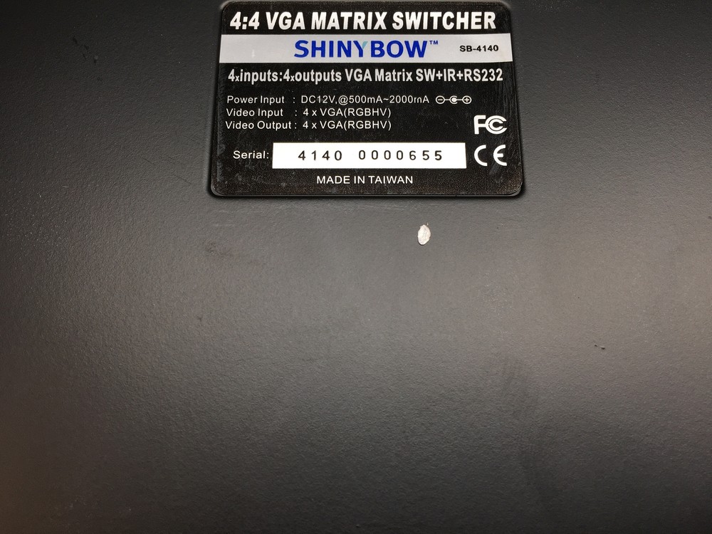 Shinybow 4x4 VGA Matrix Routing Switcher