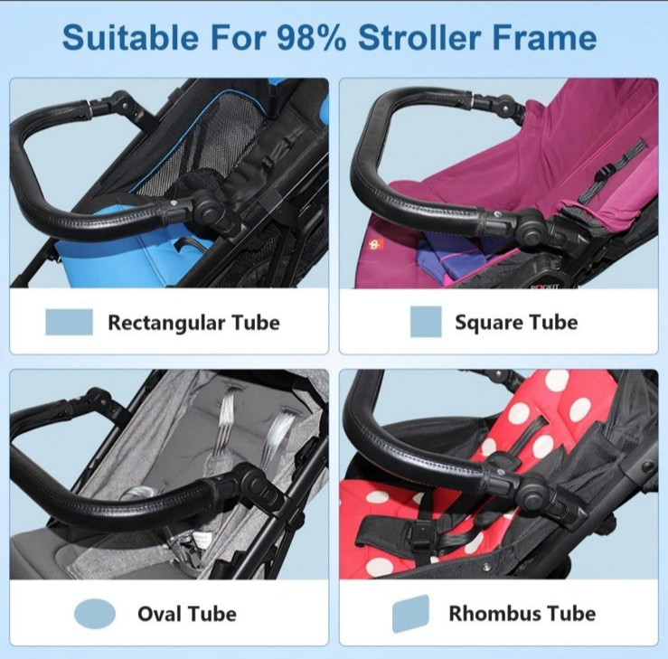 Stroller Bumper Bar Universal Adjustable Detachable Baby Stroller Handle Armr...
