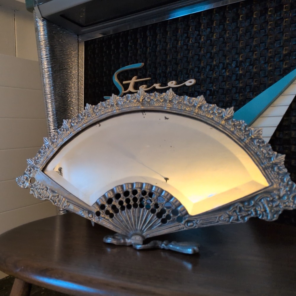 Vintage Brass Fan Mirror