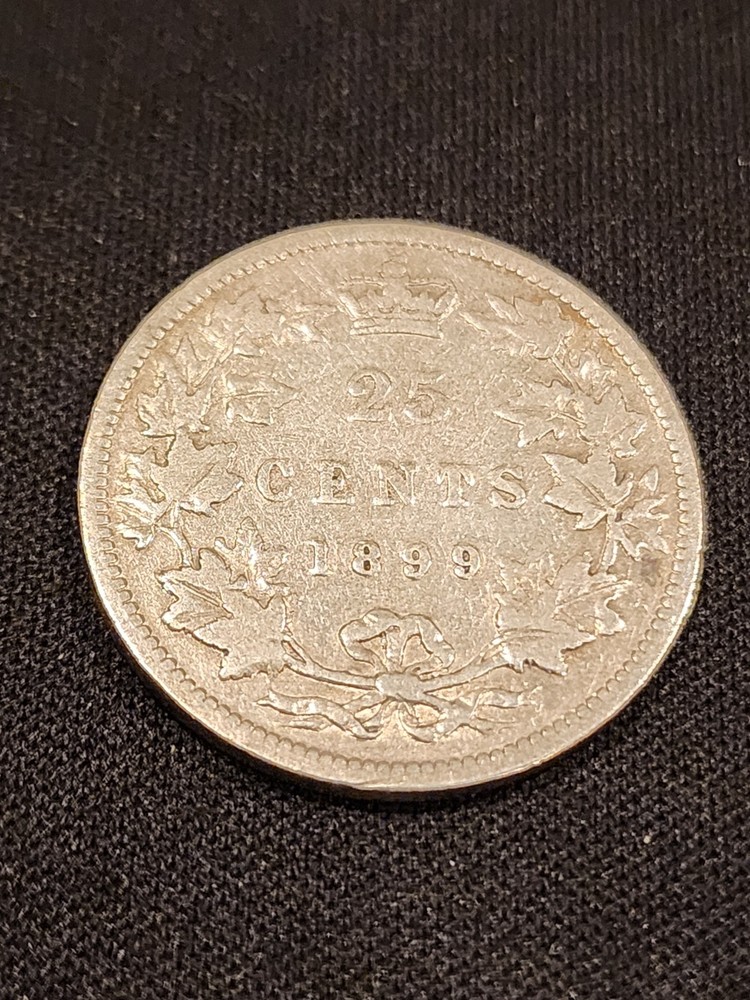 1899 Canada 25 Cents Silver Coin