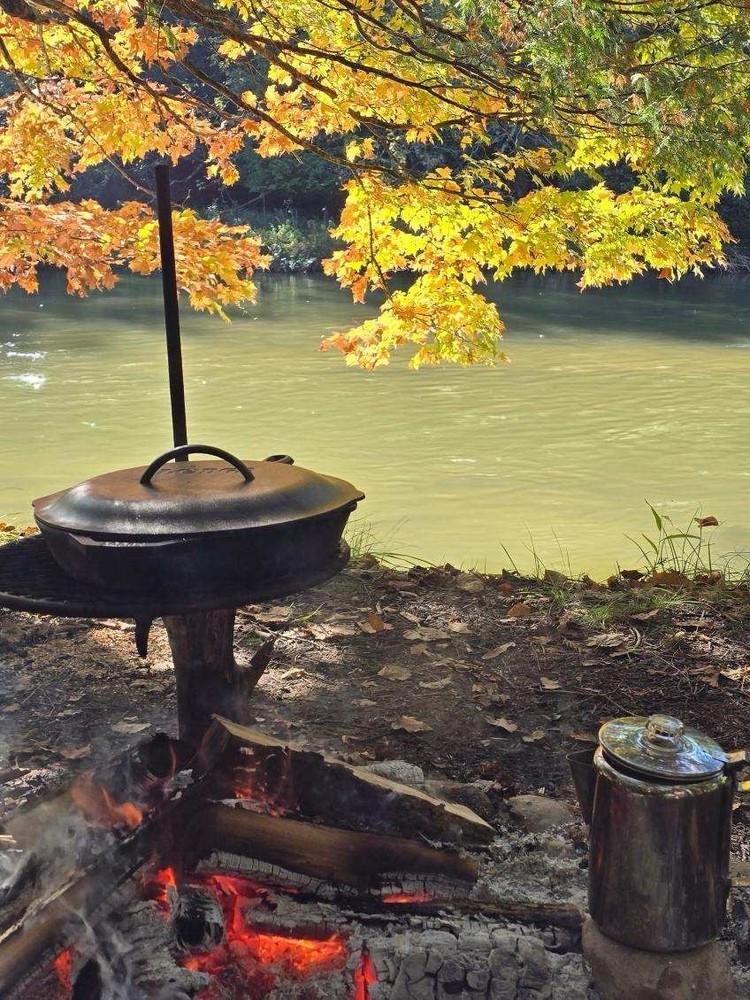Campfire Stake Grill - Hand Forged Iron