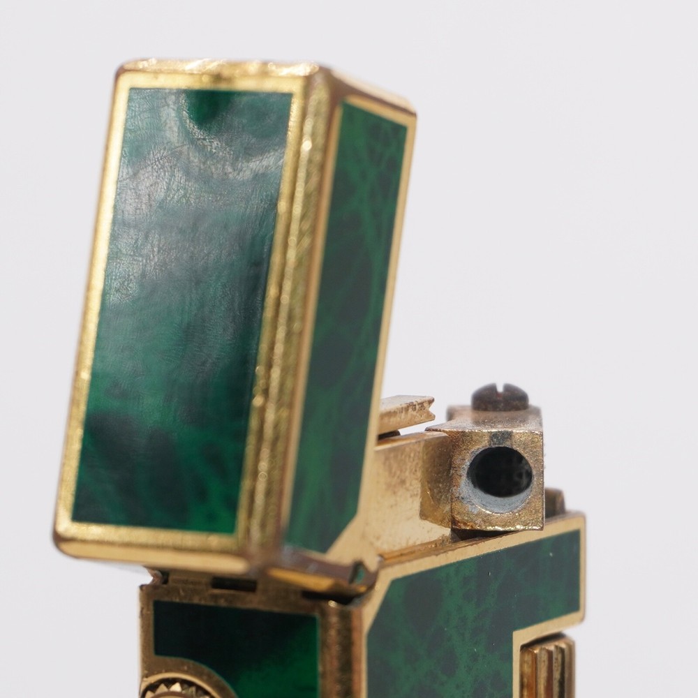 Dunhill Rollagas Lighter_Green Shell-Ultrasonically cleaned_Working