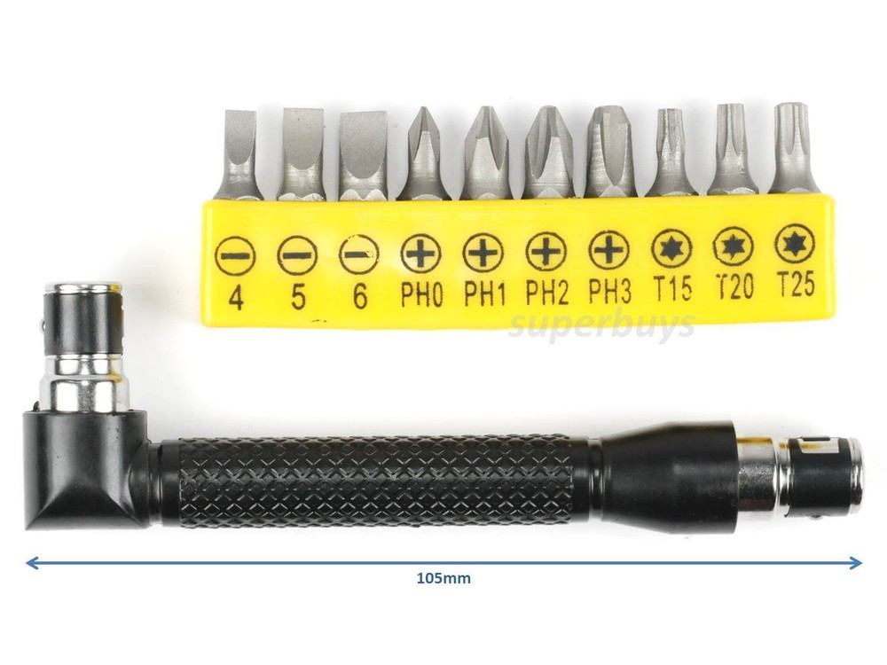 10pcs Assorted Hex Screwdriver Bit L Shaped Dual Head Socket Drill Tool Set