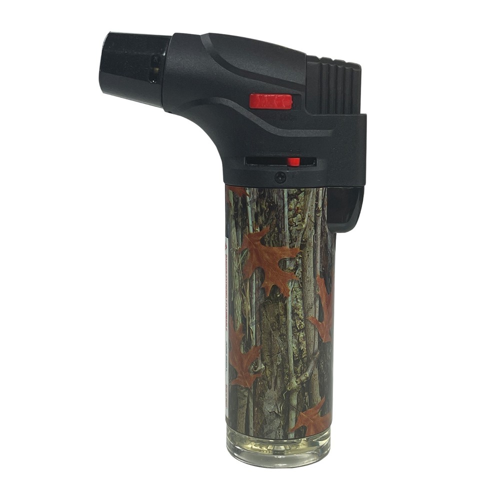 12 Pack Jumbo 4" Single Jet Flame Torch Gun Lighter Refillable Lockable Camo 2