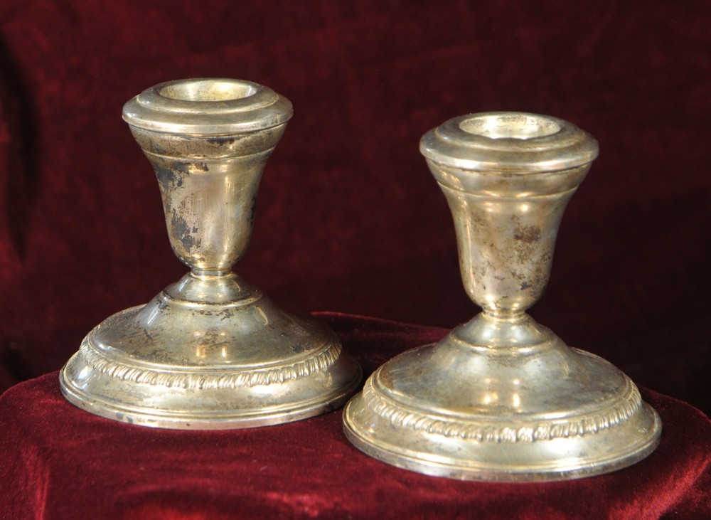 Sterling Weighted Candle Sticks (2)