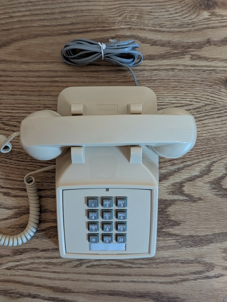 Cortelco Push Button Beige Desk Phone