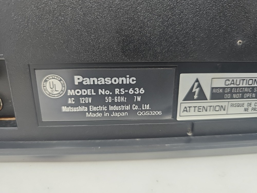 PANASONIC RS 636, cassette deck Player Recorder