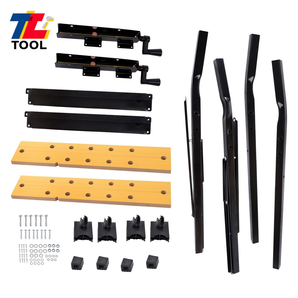 220Lb Multi Purpose Folding Portable Workbench W/ Measuring Ruler And Protractor