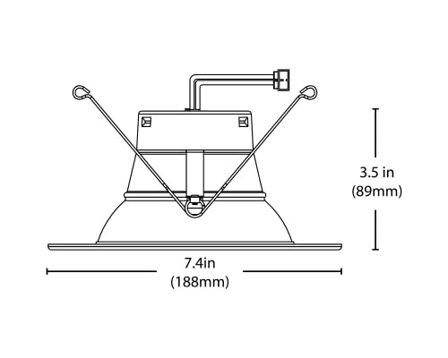 NICOR DLR56 5/6" LED Selectable Recessed Downlight - Dimmable, 5CCT, 94CRI