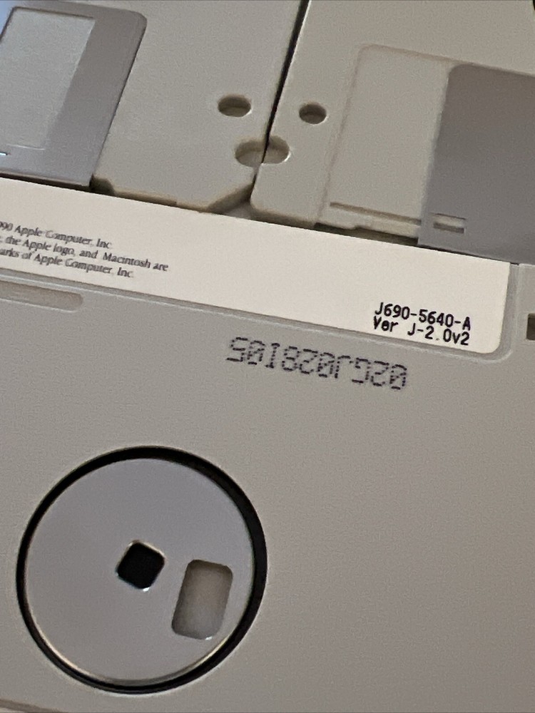 5 Vintage 1990 Apple Macintosh Floppy Disk Hypercard System Startup Additions