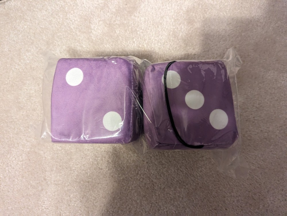 New Foo Fighters Purple fuzzy dice