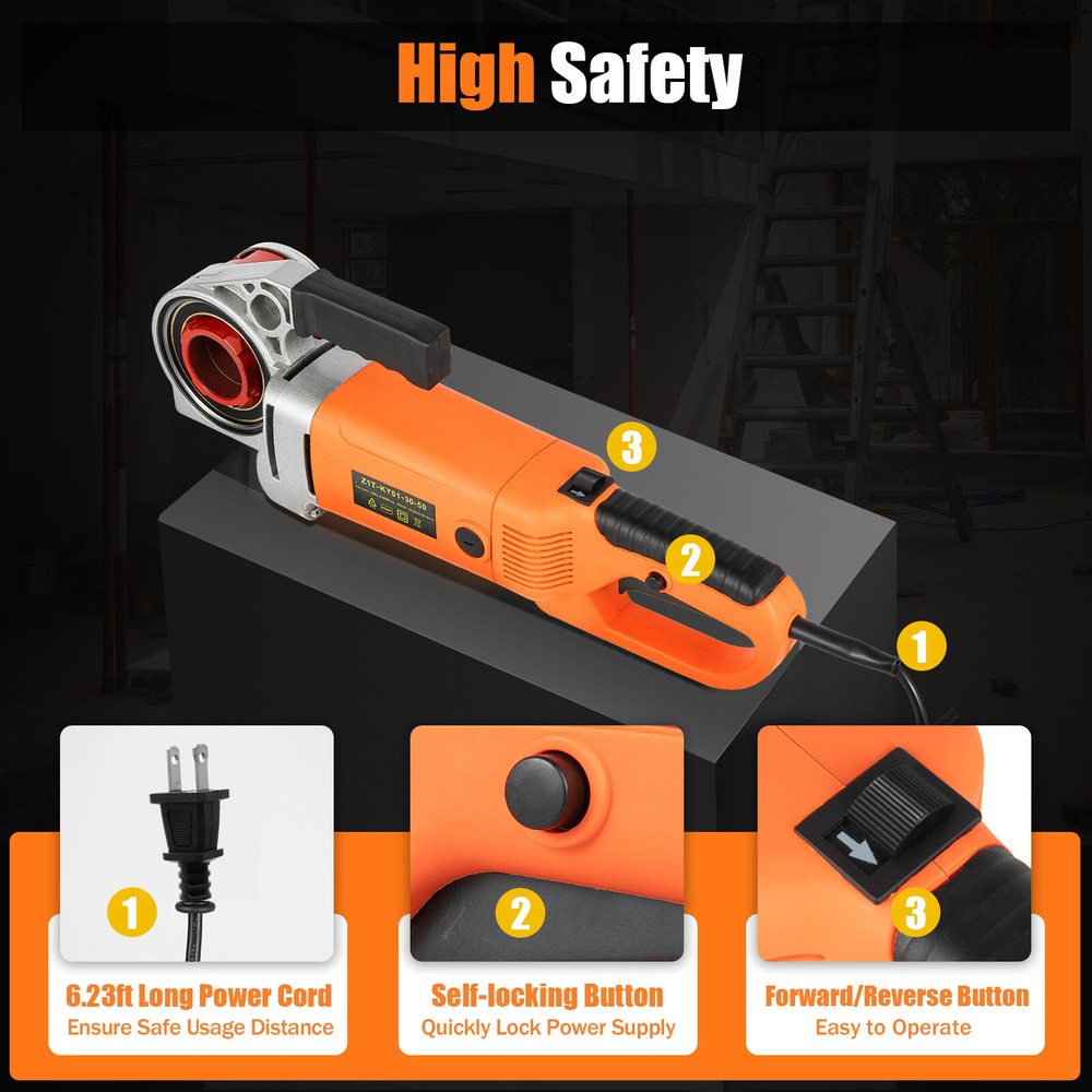 Handheld Electric Pipe Threader Threading Machine W/6 Pipe Cutter 1/2" - 2"
