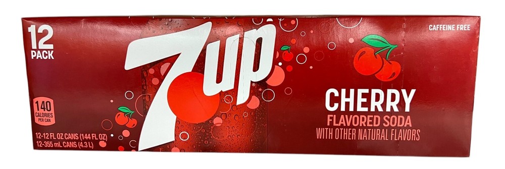 7 Up Cherry Flavored Soda 12 pack