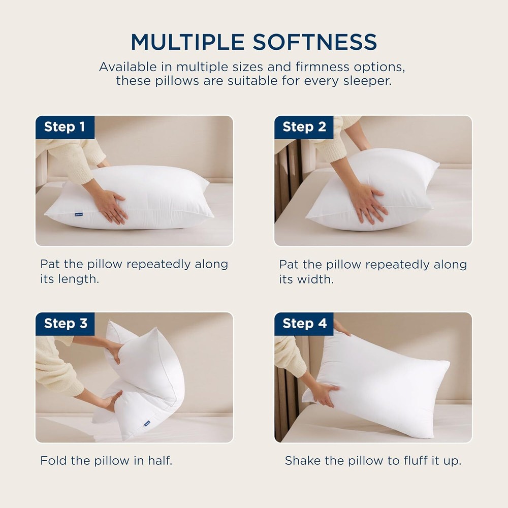 Pillow Queen 2 Piece Set - Fluffy Soft Sleeping Pillow 2 Piece Set