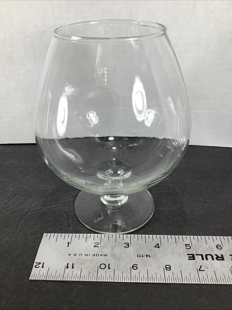 Large Clear Glass Brandy Snifter~ 6.5" tall