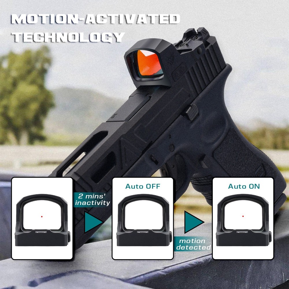 VINTCON Sirius Micro Reflex Sight 3 MOA Red Dot Multi-reticle For RMR Footprint