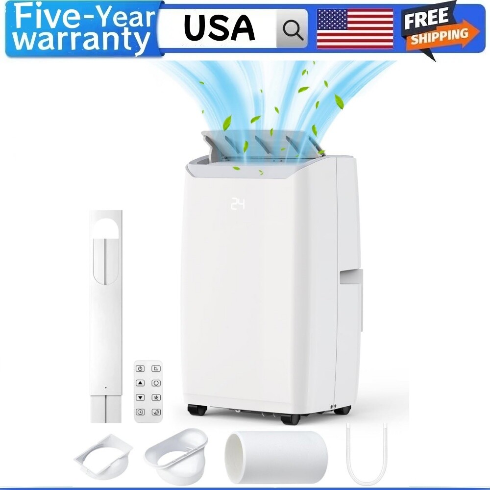 🚜12000BTU Portable Air Conditioners Dehumidifier W/ Remote Control and 24H Time