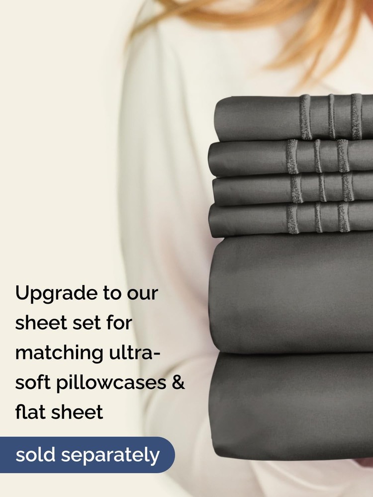 Extra Deep Twin Fitted Sheet - Hotel Luxury Single Fitted Sheet Only - Easily...