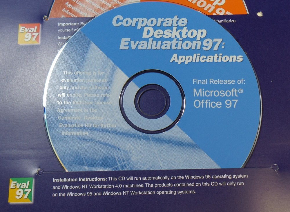 Microsoft Corporate Desktop Evaluation 97: Office 97, Win95, Win NT4, Frontpage
