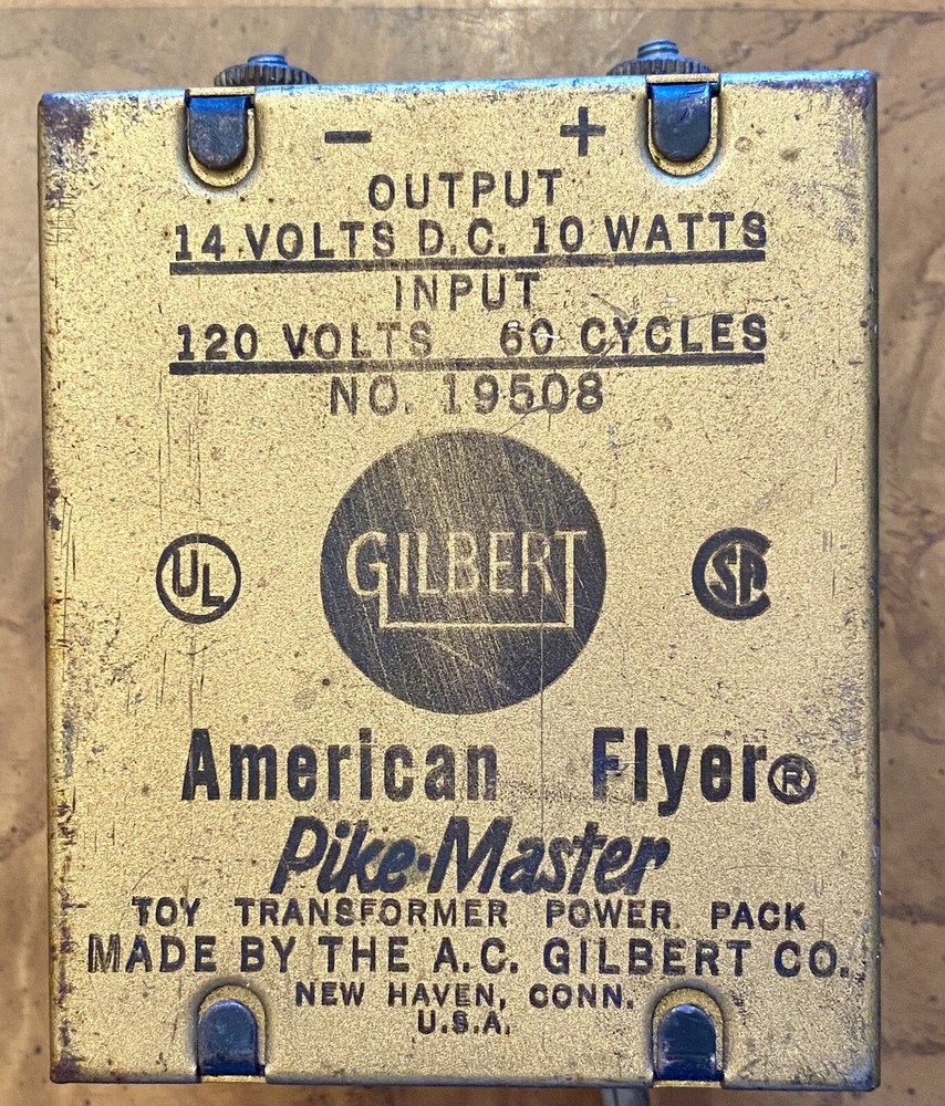 Vintage Gilbert American Flyer Pike Master Transformer 19508
