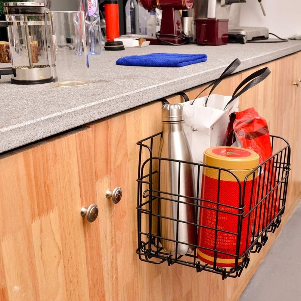 Folding Front Rear Bike Basket Fold-Up Wire Detchable Storage Hanging Carrier