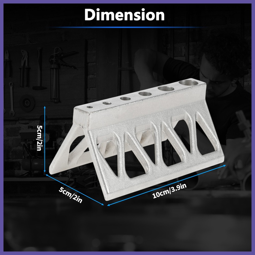 Handheld Pipe Drill Jig for Pipe/Cylinder Triangle Pipe Drilling Guide Block