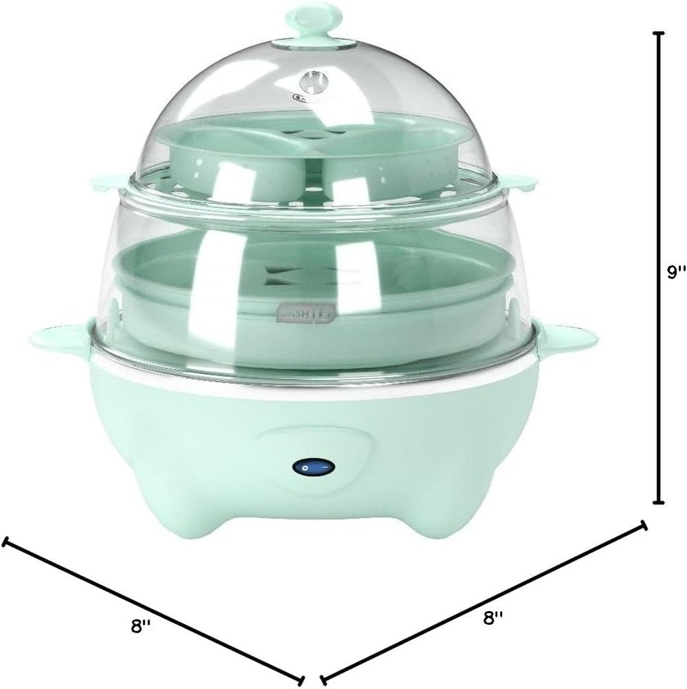 Rapid Egg Cooker Auto Shut Off for Hard Boiled Scrambled Eggs Steamed Vegetables
